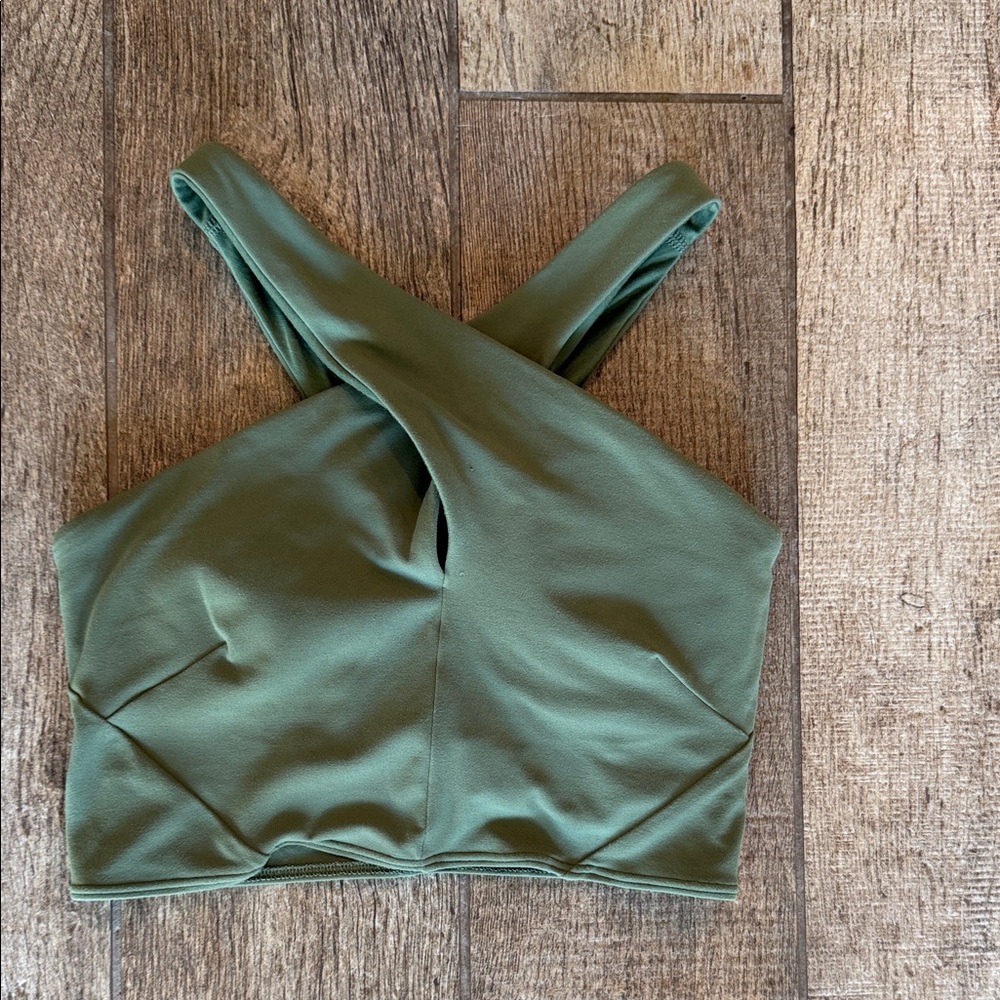 Lululemon Athletica Green Cross-Back Top